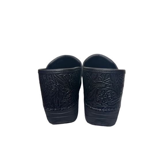 Dansko Pro XP 2.0 Floral Tooled Black Clog Comfort Shoes EU 40 US 9.5-10 Women's - Picture 4 of 10